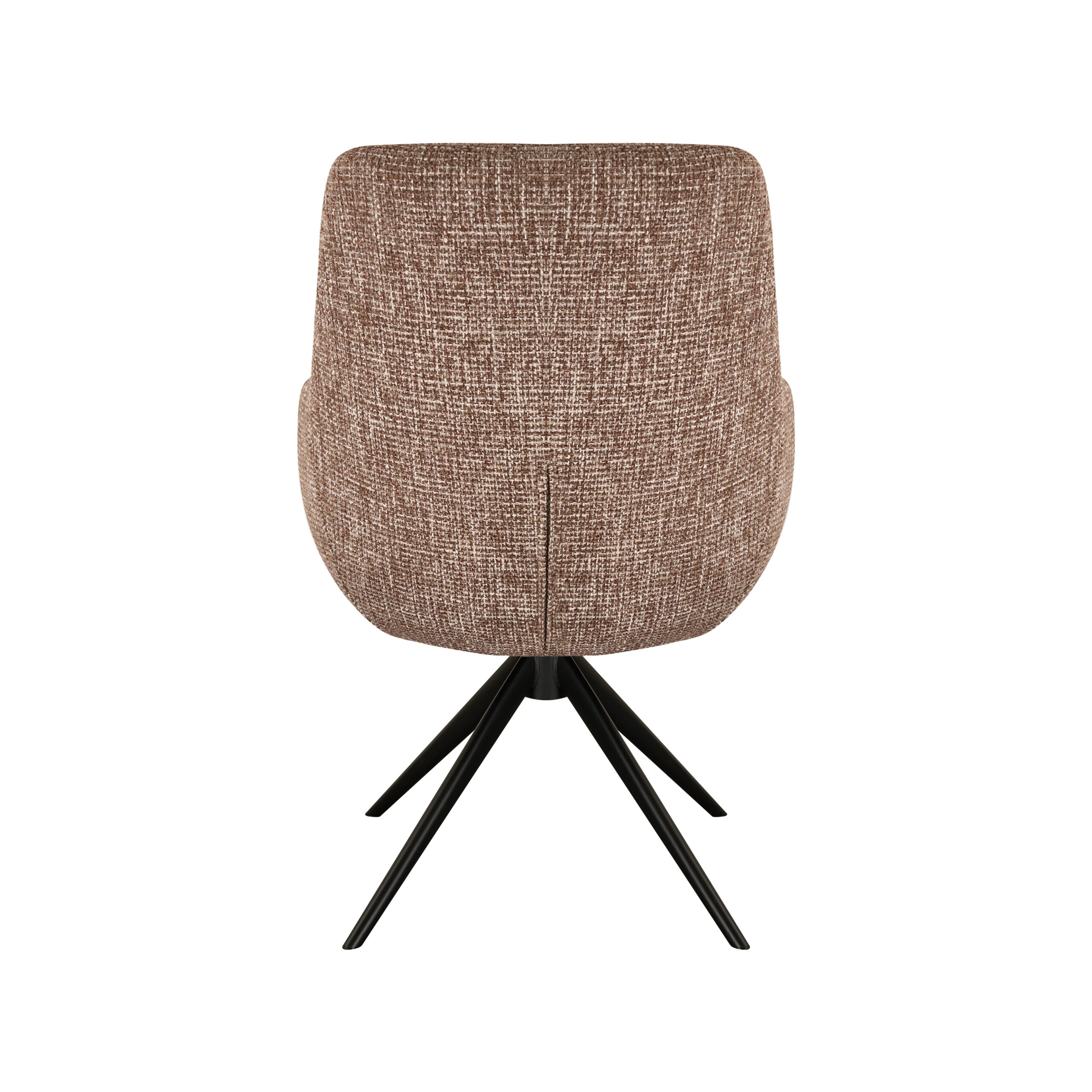 Eetkamerstoel Sky - blush - enkele stoffering - metaalkleur zwart