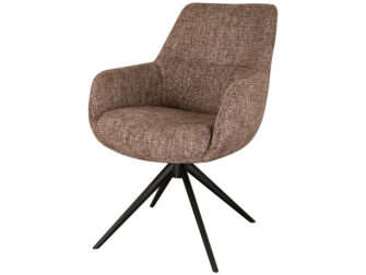 Eetkamerstoel Sky - blush - enkele stoffering - metaalkleur zwart Eetkamerstoel Sky - blush - enkele stoffering - metaalkleur zwart