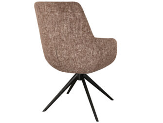 Eetkamerstoel Sky - blush - enkele stoffering - metaalkleur zwart Eetkamerstoel Sky - blush - enkele stoffering - metaalkleur zwart