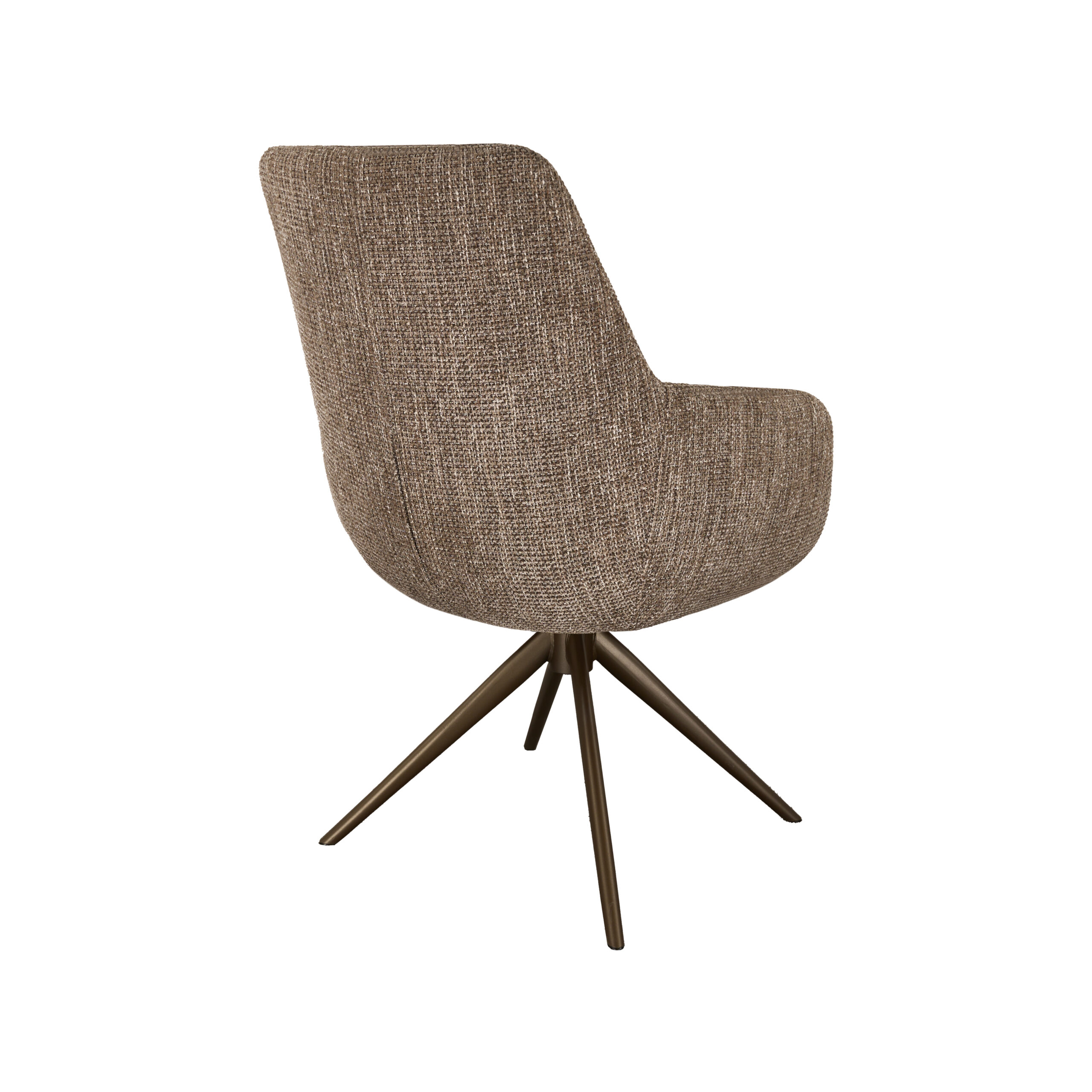 Eetkamerstoel Sky - liver - dubbele stoffering - metaalkleur anodic brown