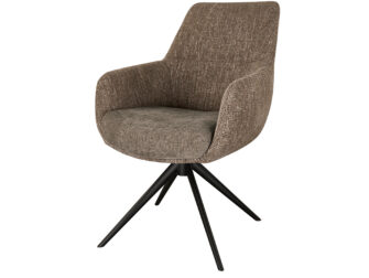 Eetkamerstoel Sky - liver - dubbele stoffering - metaalkleur zwart Eetkamerstoel Sky - liver - dubbele stoffering - metaalkleur zwart