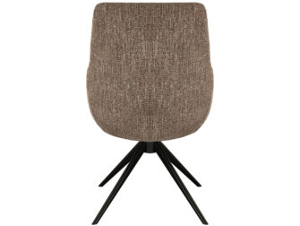 Eetkamerstoel Sky - liver - dubbele stoffering - metaalkleur zwart Eetkamerstoel Sky - liver - dubbele stoffering - metaalkleur zwart