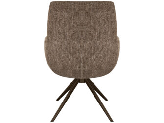 Eetkamerstoel Sky - liver - enkele stoffering - metaalkleur anodic brown Eetkamerstoel Sky - liver - enkele stoffering - metaalkleur anodic brown