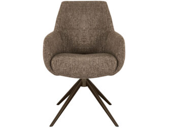 Eetkamerstoel Sky - liver - enkele stoffering - metaalkleur anodic brown Eetkamerstoel Sky - liver - enkele stoffering - metaalkleur anodic brown