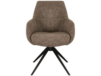 Eetkamerstoel Sky - liver - enkele stoffering - metaalkleur zwart Eetkamerstoel Sky - liver - enkele stoffering - metaalkleur zwart