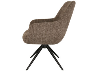 Eetkamerstoel Sky - liver - enkele stoffering - metaalkleur zwart Eetkamerstoel Sky - liver - enkele stoffering - metaalkleur zwart