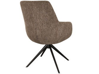 Eetkamerstoel Sky - liver - enkele stoffering - metaalkleur zwart Eetkamerstoel Sky - liver - enkele stoffering - metaalkleur zwart