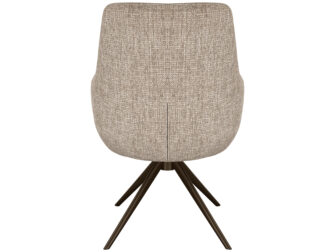 Eetkamerstoel Sky - naturel - dubbele stoffering - metaalkleur anodic brown Eetkamerstoel Sky - naturel - dubbele stoffering - metaalkleur anodic brown