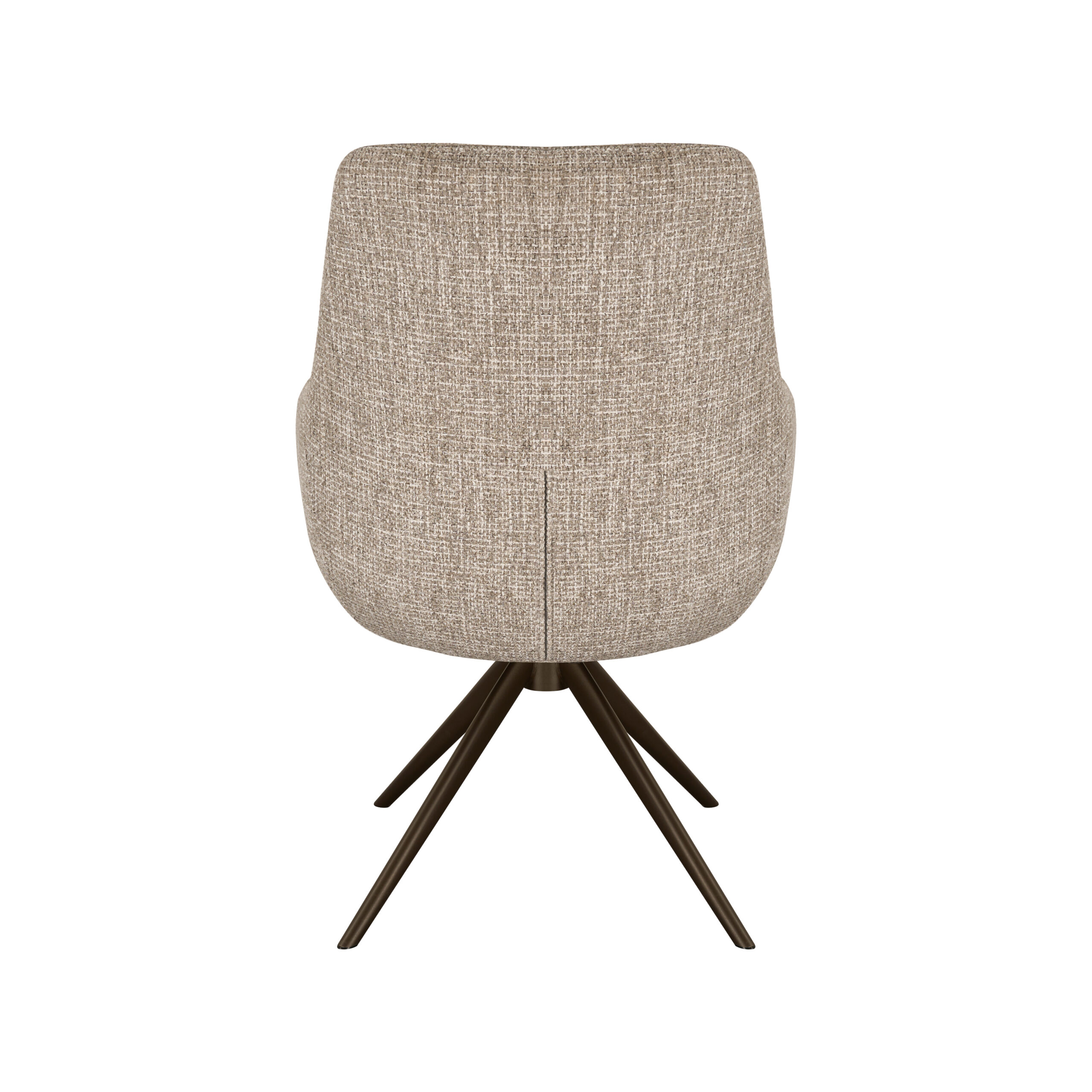 Eetkamerstoel Sky - naturel - dubbele stoffering - metaalkleur anodic brown