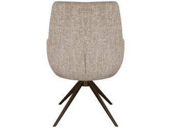 Eetkamerstoel Sky - naturel - enkele stoffering - metaalkleur anodic brown Eetkamerstoel Sky - naturel - enkele stoffering - metaalkleur anodic brown