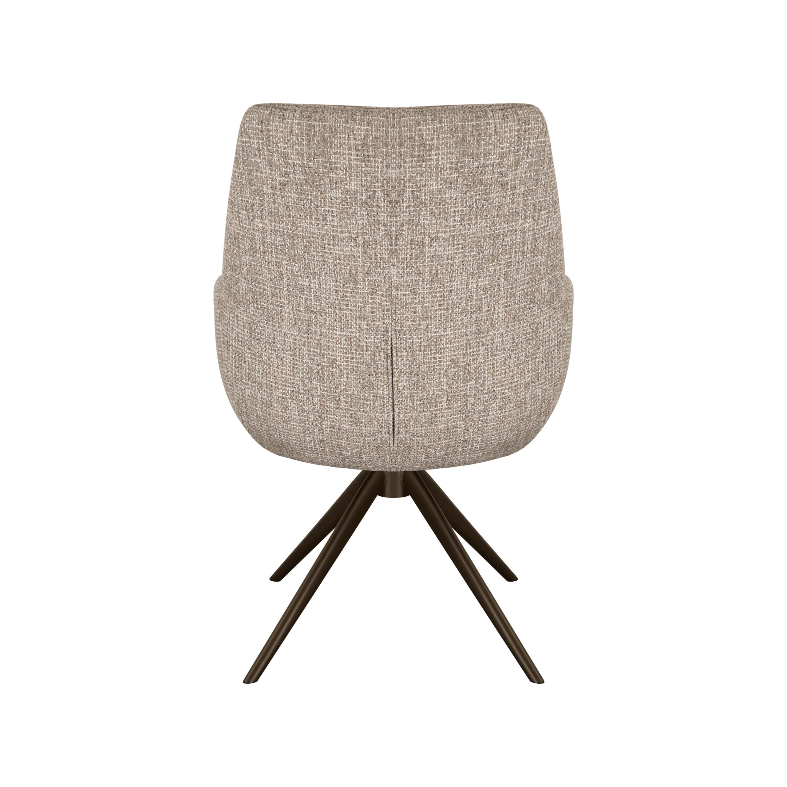 Eetkamerstoel Sky - naturel - enkele stoffering - metaalkleur anodic brown