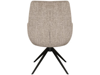 Eetkamerstoel Sky - naturel - enkele stoffering - metaalkleur zwart Eetkamerstoel Sky - naturel - enkele stoffering - metaalkleur zwart