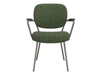 Eetkamerstoel Solis - forest - met arm - metaalkleur dark green Eetkamerstoel Solis - forest - met arm - metaalkleur dark green