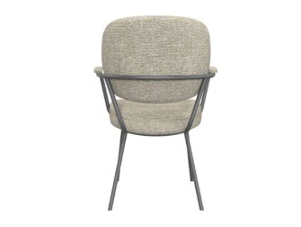 Eetkamerstoel Solis - naturel - met arm - metaalkleur zwart Eetkamerstoel Solis - naturel - met arm - metaalkleur zwart