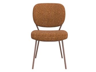 Eetkamerstoel Solis - coral - zonder arm - metaalkleur terra Eetkamerstoel Solis - coral - zonder arm - metaalkleur terra