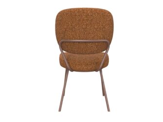 Eetkamerstoel Solis - coral - zonder arm - metaalkleur terra Eetkamerstoel Solis - coral - zonder arm - metaalkleur terra