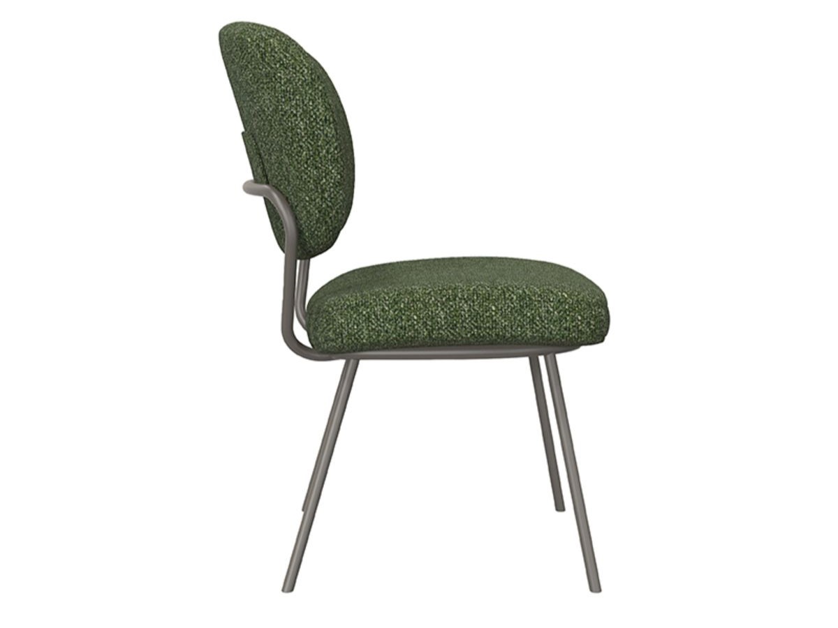 Eetkamerstoel Solis - forest - zonder arm - metaalkleur dark green