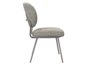 Eetkamerstoel Solis - mushroom - zonder arm - metaalkleur brons Eetkamerstoel Solis - mushroom - zonder arm - metaalkleur brons