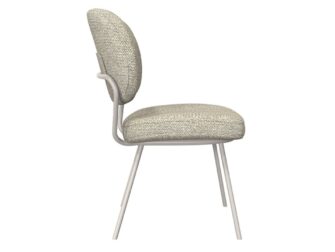 Eetkamerstoel Solis - naturel - zonder arm - metaalkleur taupe Eetkamerstoel Solis - naturel - zonder arm - metaalkleur taupe