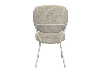 Eetkamerstoel Solis - naturel - zonder arm - metaalkleur taupe Eetkamerstoel Solis - naturel - zonder arm - metaalkleur taupe