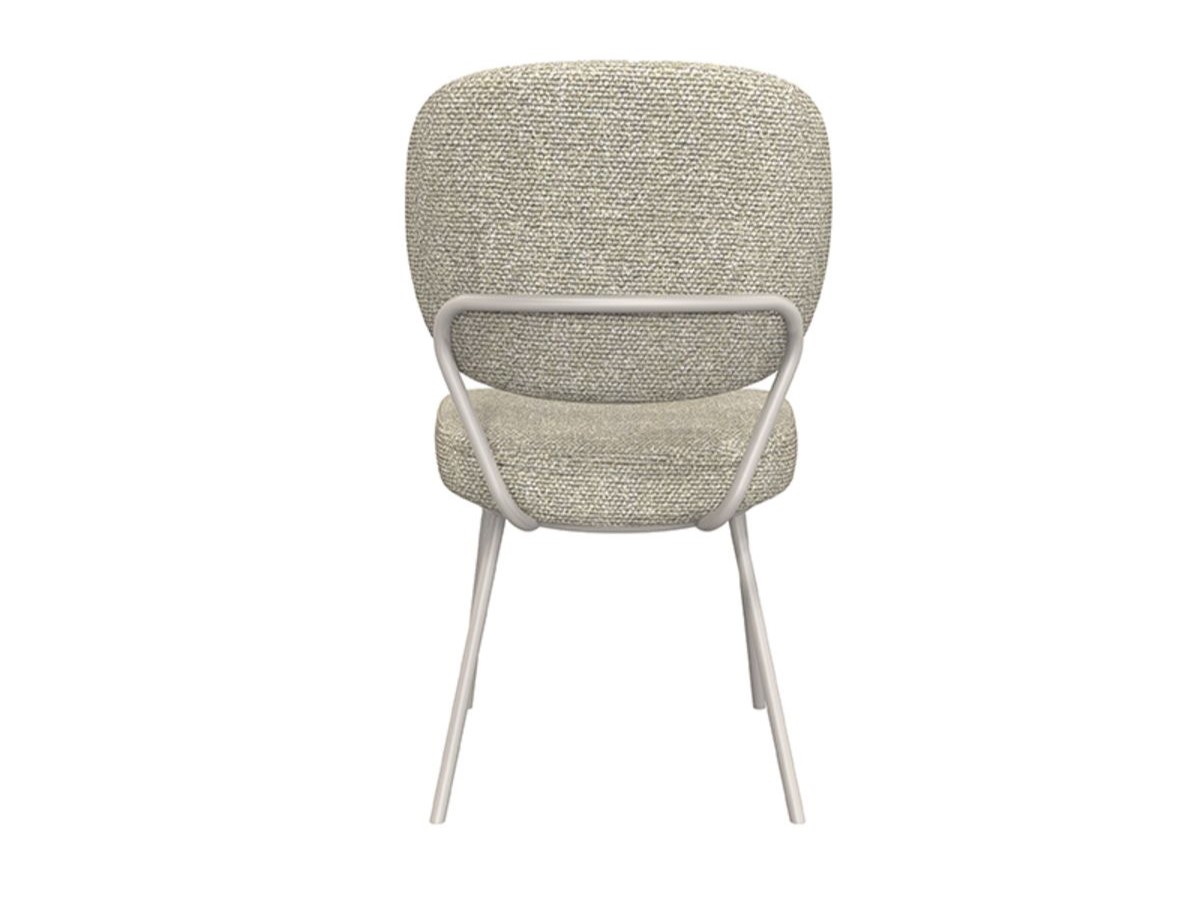 Eetkamerstoel Solis - naturel - zonder arm - metaalkleur taupe