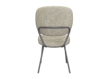 Eetkamerstoel Solis - naturel - zonder arm - metaalkleur zwart Eetkamerstoel Solis - naturel - zonder arm - metaalkleur zwart