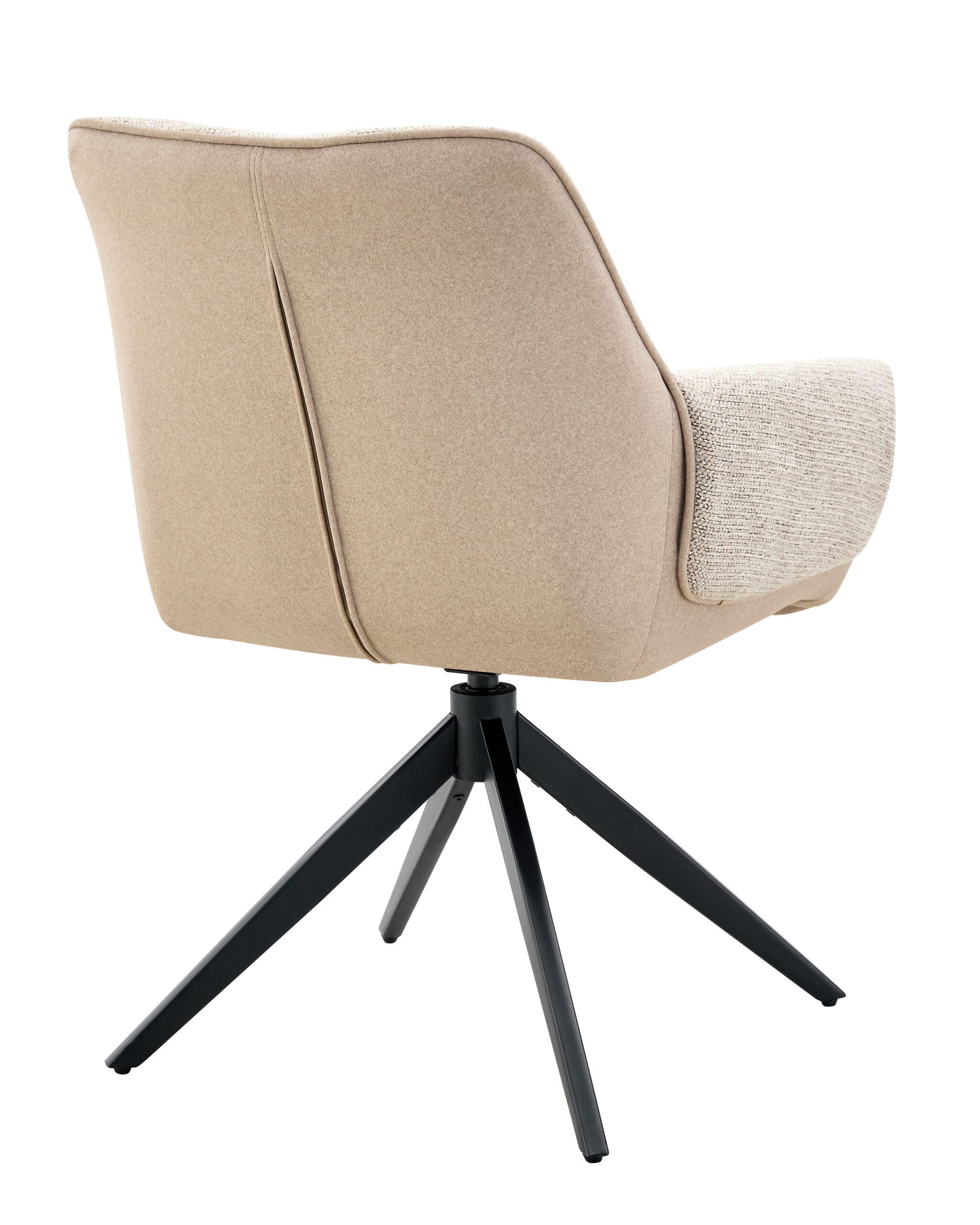 Eetkamerstoel Twist - beige - metaalkleur zwart