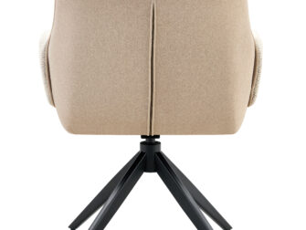 Eetkamerstoel Twist - beige - metaalkleur zwart