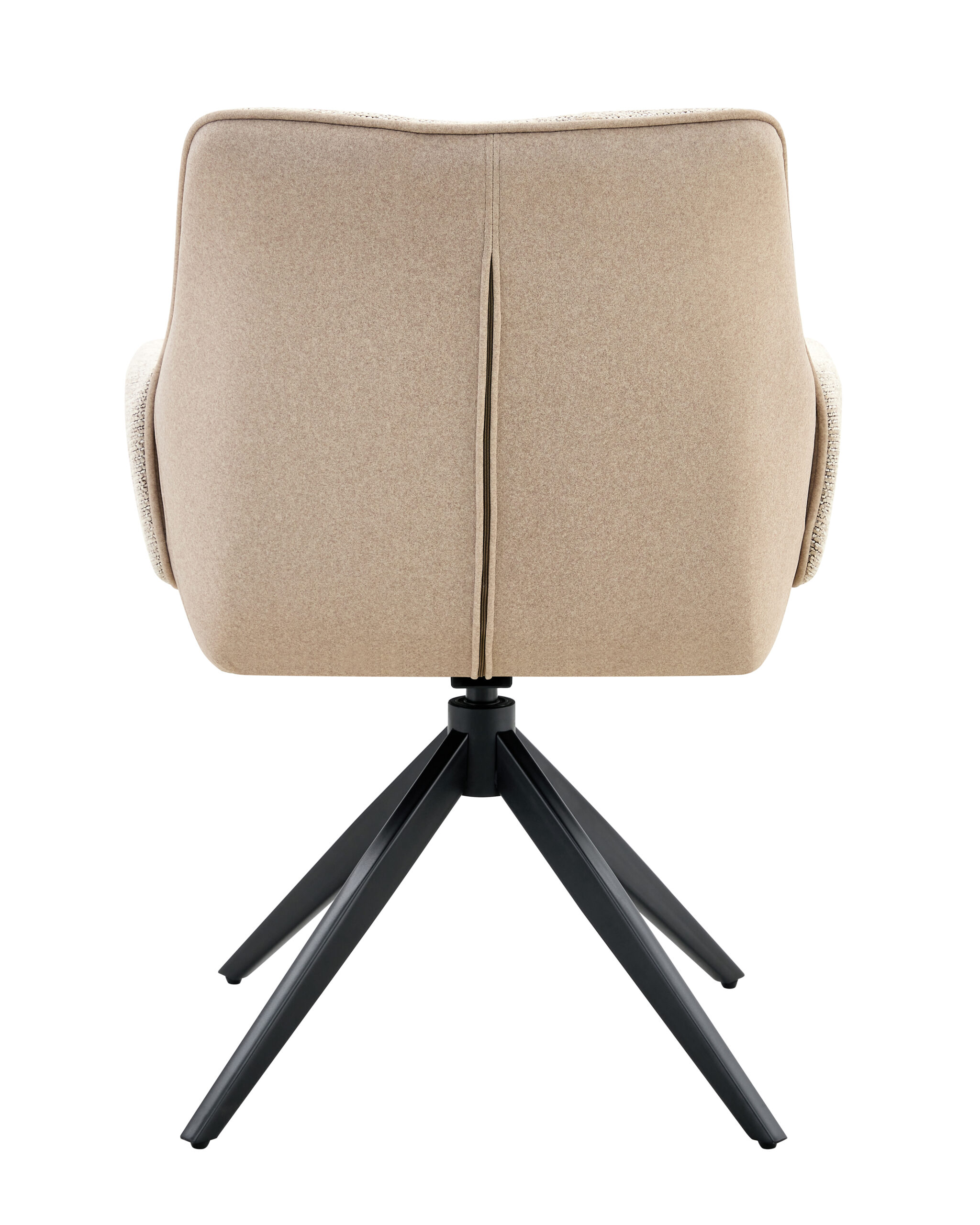 Eetkamerstoel Twist - beige - metaalkleur zwart