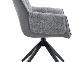 Eetkamerstoel Twist - grey - metaalkleur zwart