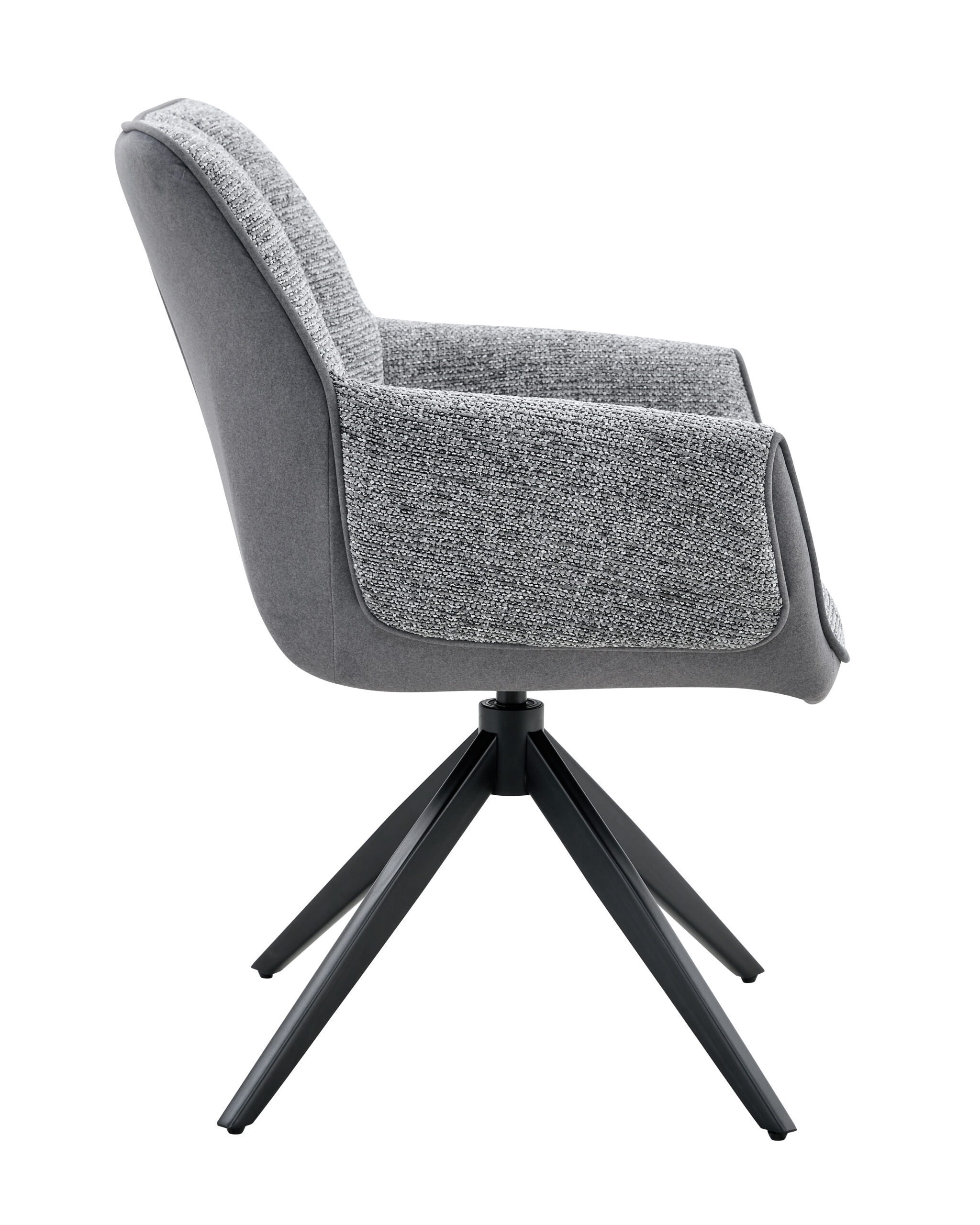 Eetkamerstoel Twist - grey - metaalkleur zwart