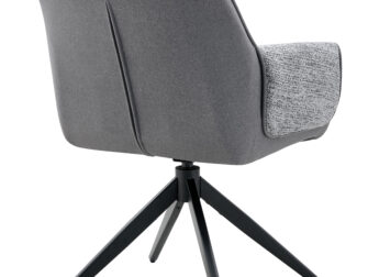 Eetkamerstoel Twist - grey - metaalkleur zwart