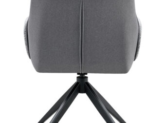 Eetkamerstoel Twist - grey - metaalkleur zwart