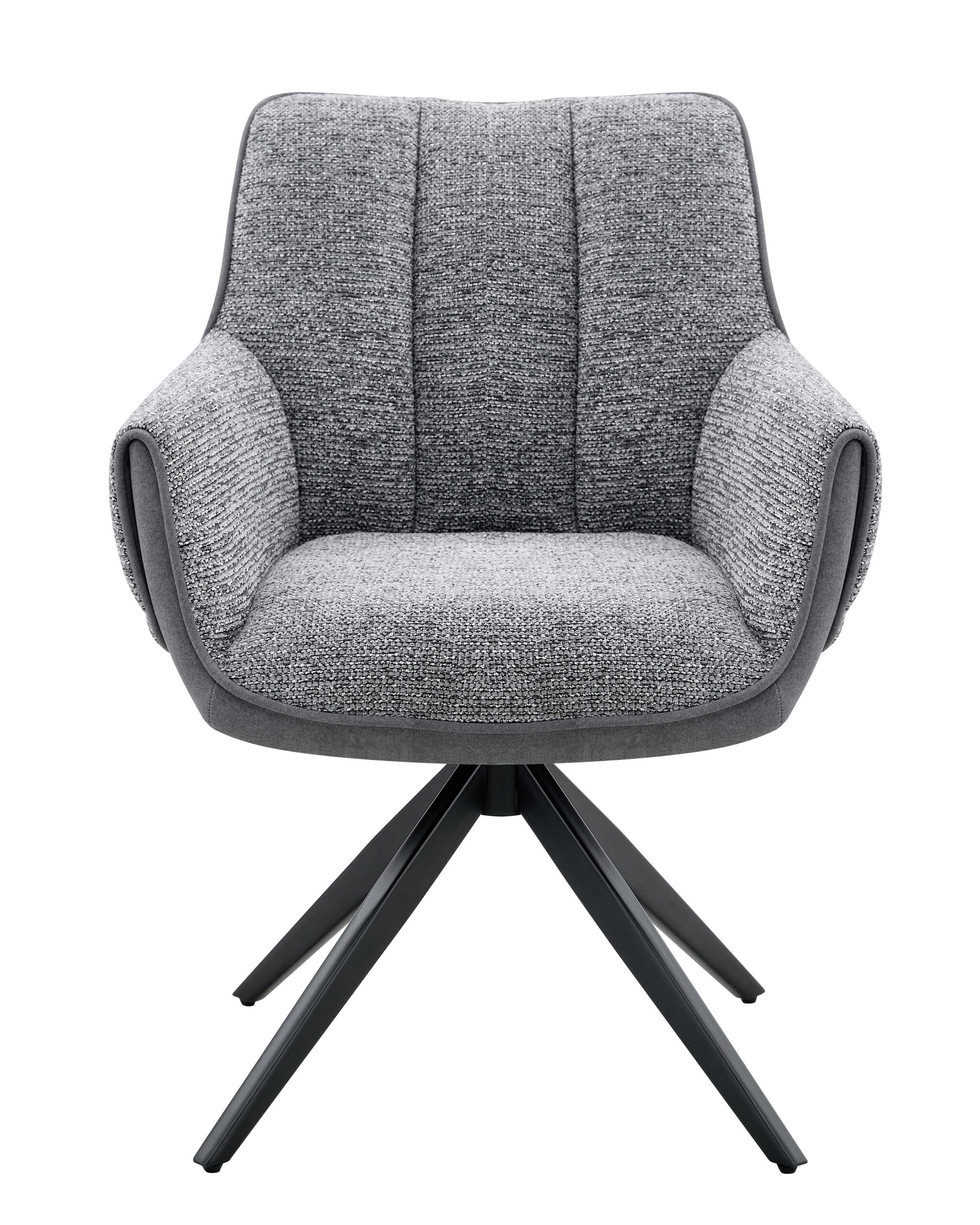 Eetkamerstoel Twist - grey - metaalkleur zwart