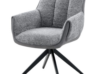 Eetkamerstoel Twist - grey - metaalkleur zwart