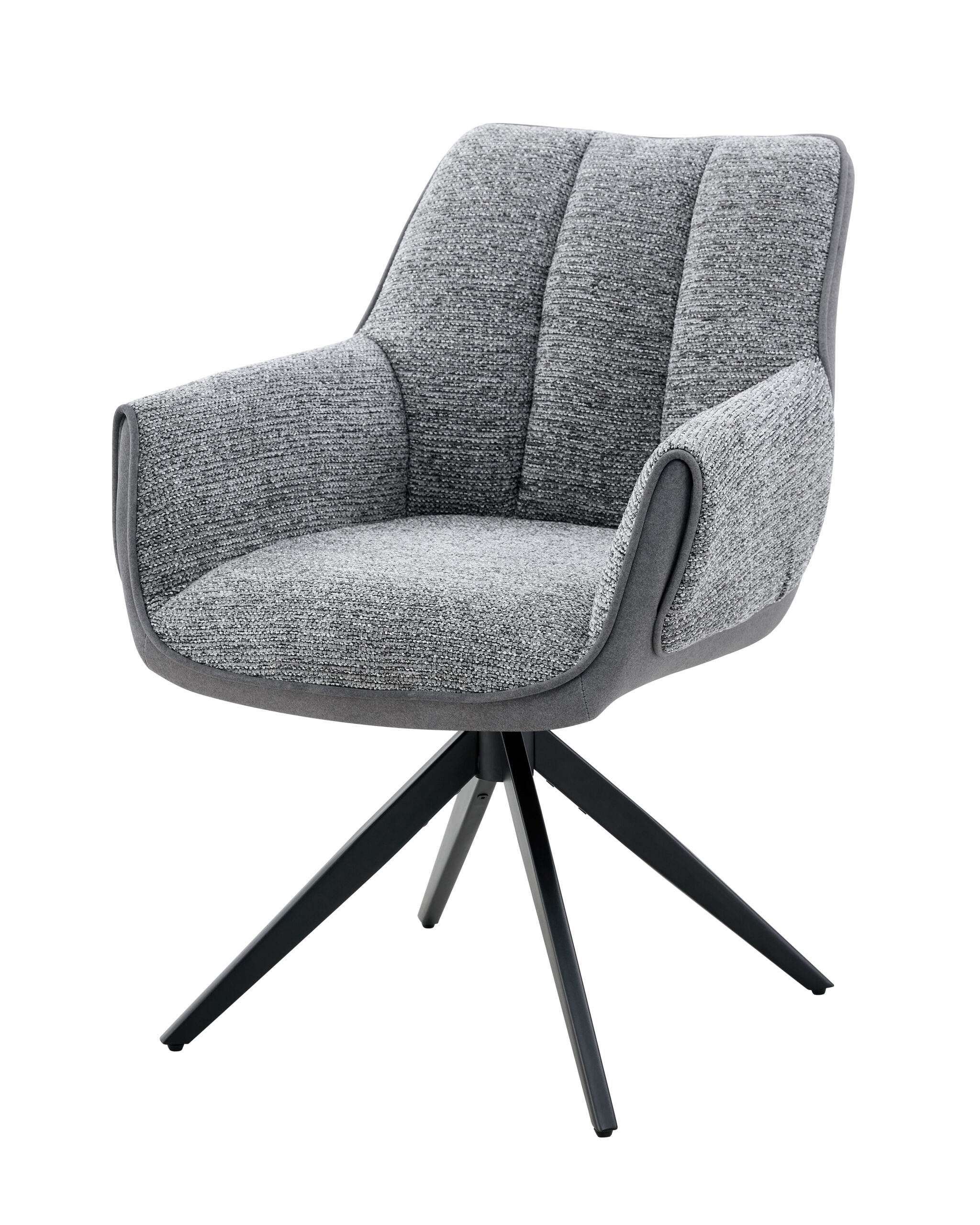 Eetkamerstoel Twist - grey - metaalkleur zwart