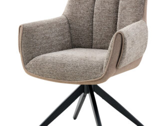 Eetkamerstoel Twist - liver - metaalkleur zwart