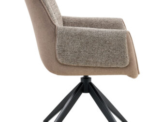 Eetkamerstoel Twist - liver - metaalkleur zwart