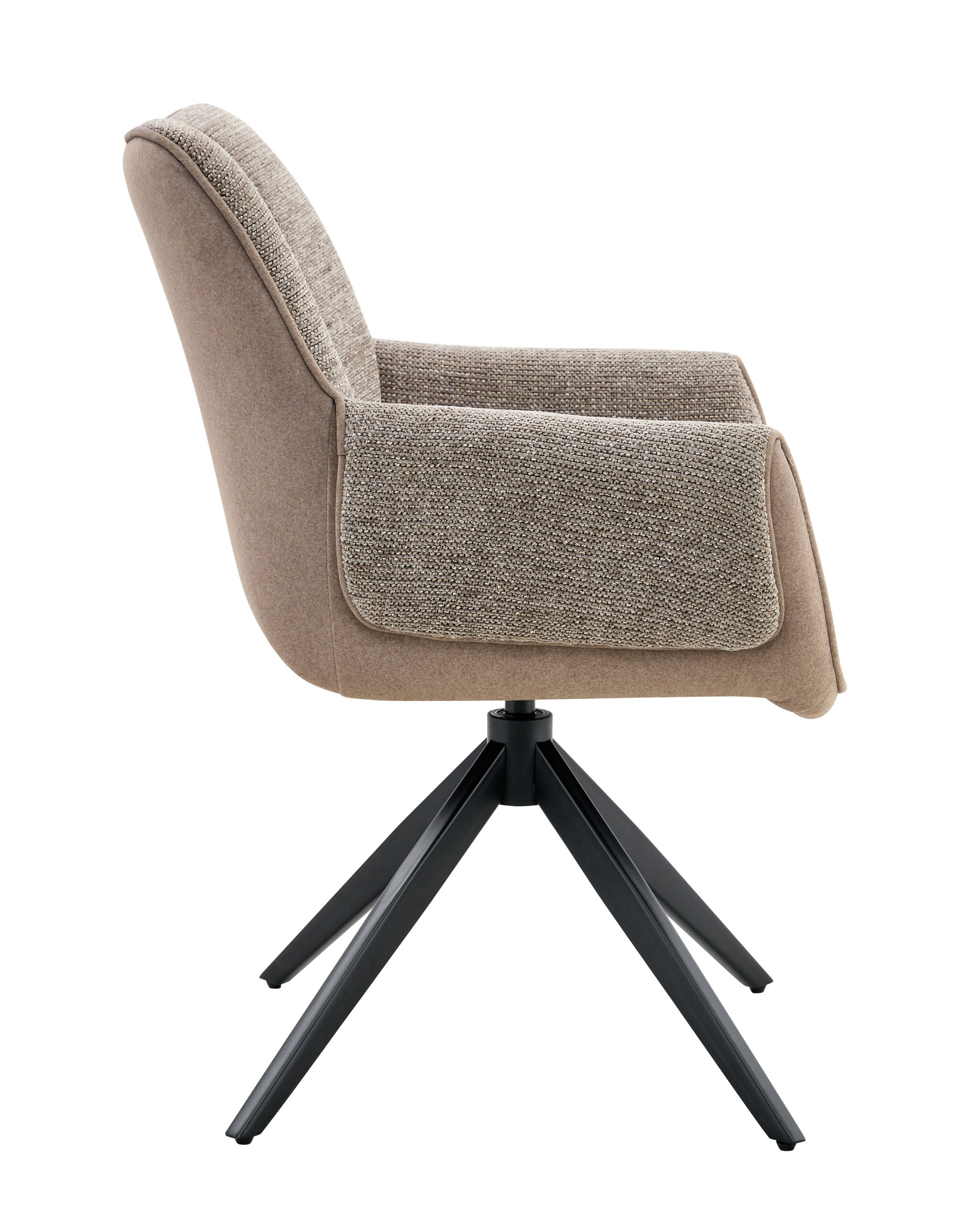 Eetkamerstoel Twist - liver - metaalkleur zwart