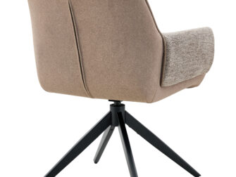 Eetkamerstoel Twist - liver - metaalkleur zwart