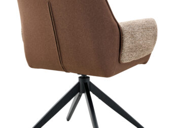 Eetkamerstoel Twist - taupe - metaalkleur zwart