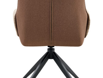 Eetkamerstoel Twist - taupe - metaalkleur zwart