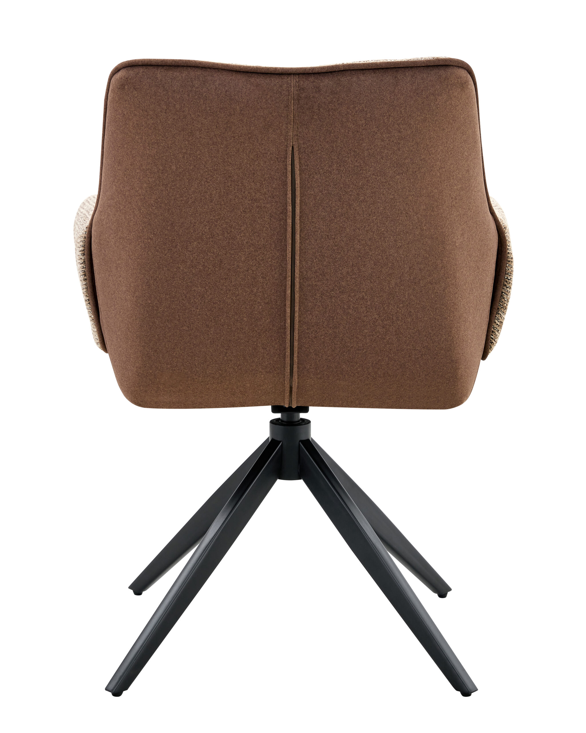 Eetkamerstoel Twist - taupe - metaalkleur zwart