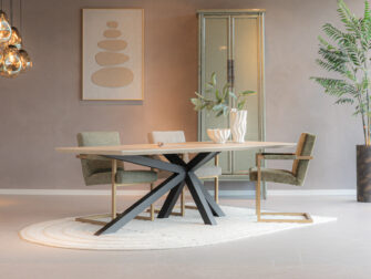 Eettafel Langres 260x100cm - Bootmodel - Monocoat - Onderstel Monsanto (2) eettafel outlet bootmodel