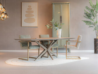 Eettafel Langres - 240x100cm - Bootmodel - Smoke - Onderstel Bedoin (2) bootmodel eettafel 240cm