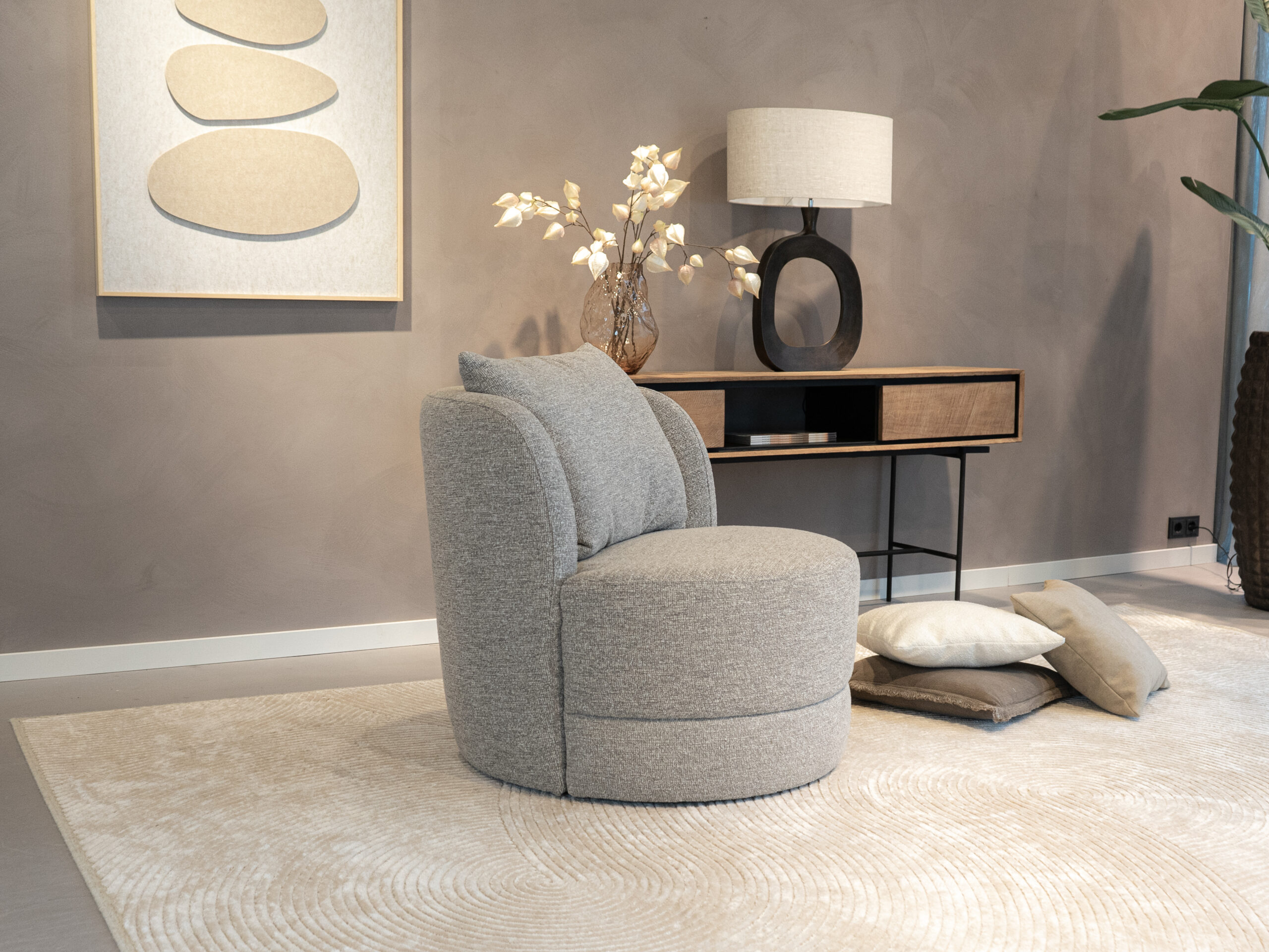 ronde draai fauteuil