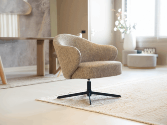 Draaifauteuil met gemêleerde geweven print