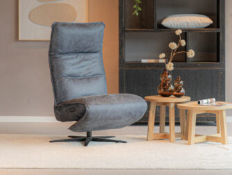 donker blauwe fauteuil zonder arm