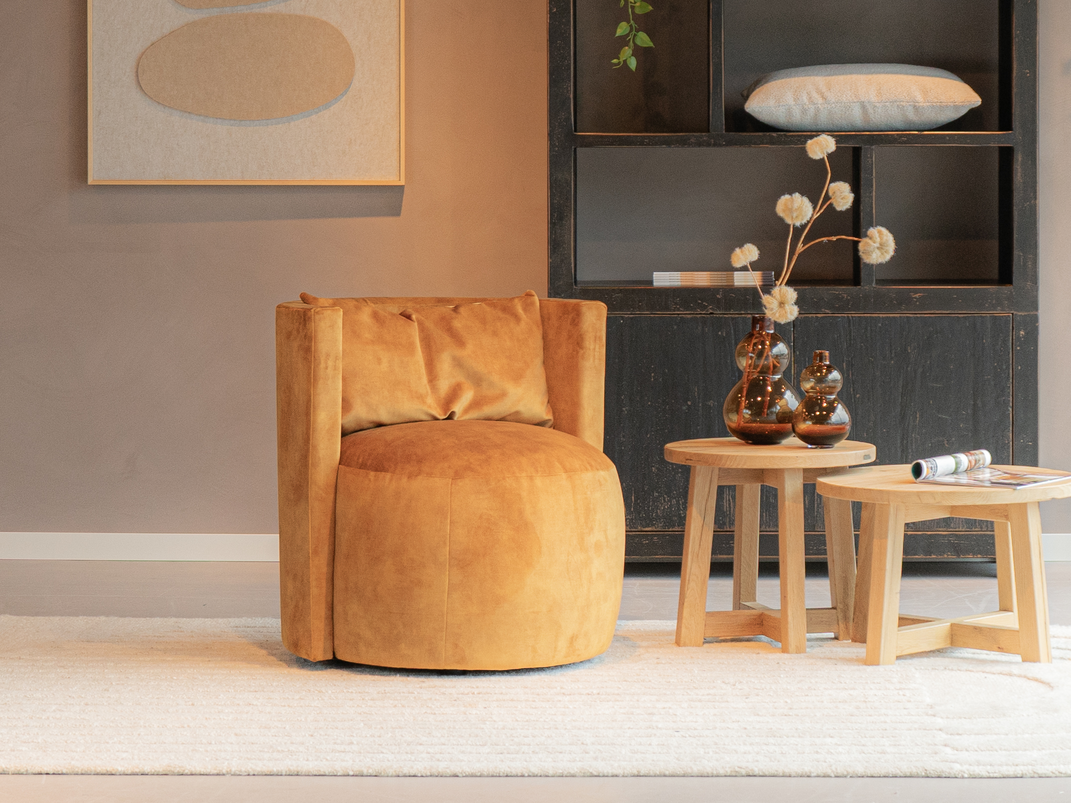 ronde goude fauteuil