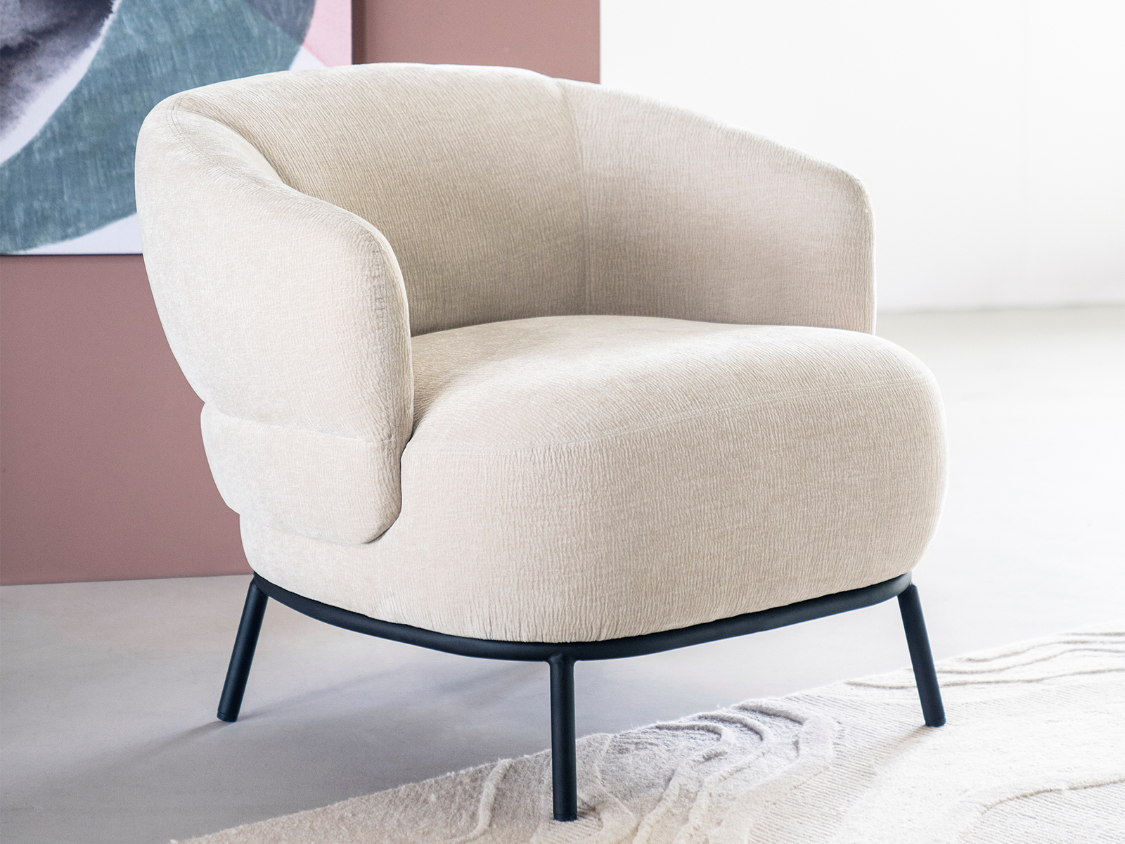 fauteuil met dikke zitting